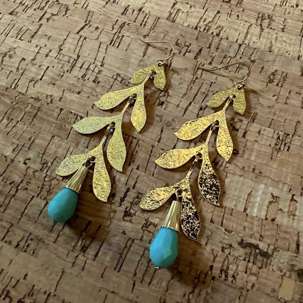 Gold Leaf Style Earrings